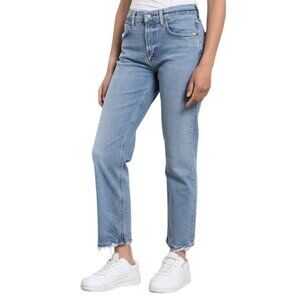 AGOLDE Size 23 Kye Mid-Rise Stretch Straight-Leg Jeans in Foreseen Women's